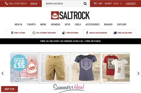 Spending £50 with Salt Rock for Summer